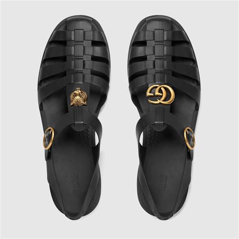 gucci rubber sandals mens|gucci perforated rubber sandals.